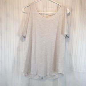 White Shirt With Shoulder Cut Outs